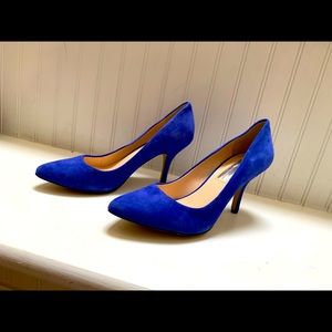INC Women's Zitah Blue Suede Pumps